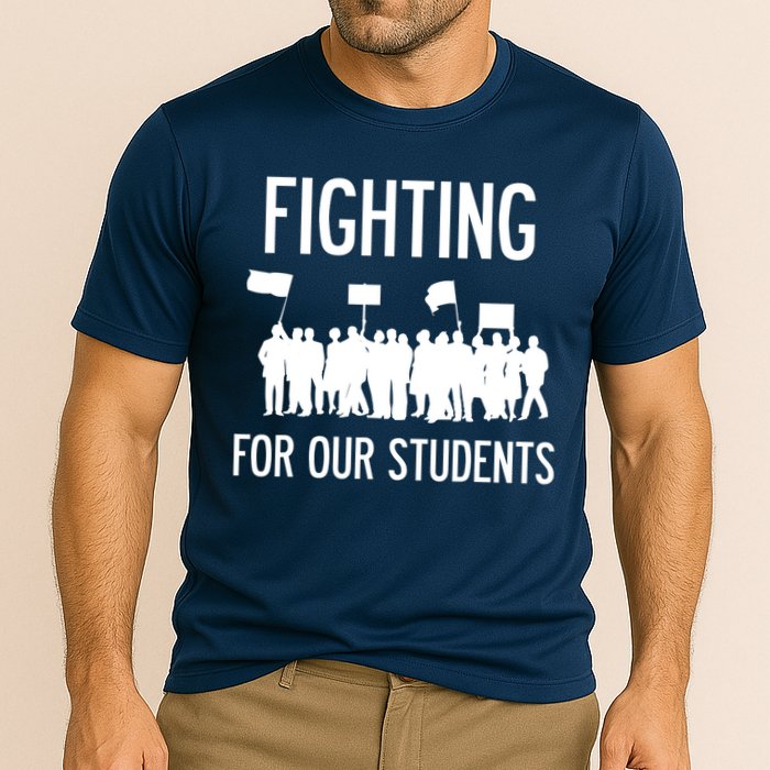 LA Teacher Strike Protest Los Angeles Teach Education Union Cooling Performance Crew T-Shirt