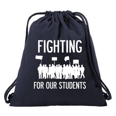 LA Teacher Strike Protest Los Angeles Teach Education Union Drawstring Bag