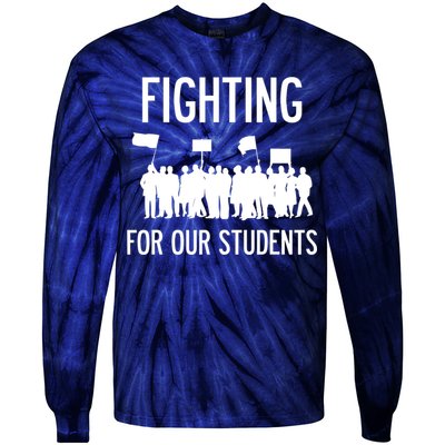 LA Teacher Strike Protest Los Angeles Teach Education Union Tie-Dye Long Sleeve Shirt