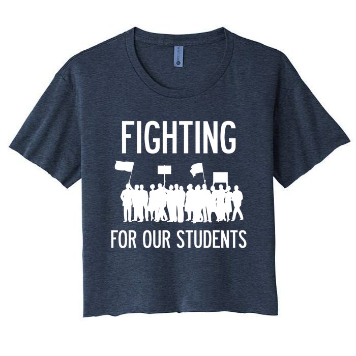 LA Teacher Strike Protest Los Angeles Teach Education Union Women's Crop Top Tee