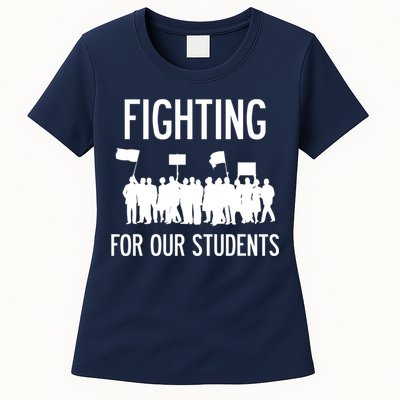 LA Teacher Strike Protest Los Angeles Teach Education Union Womens T-Shirt