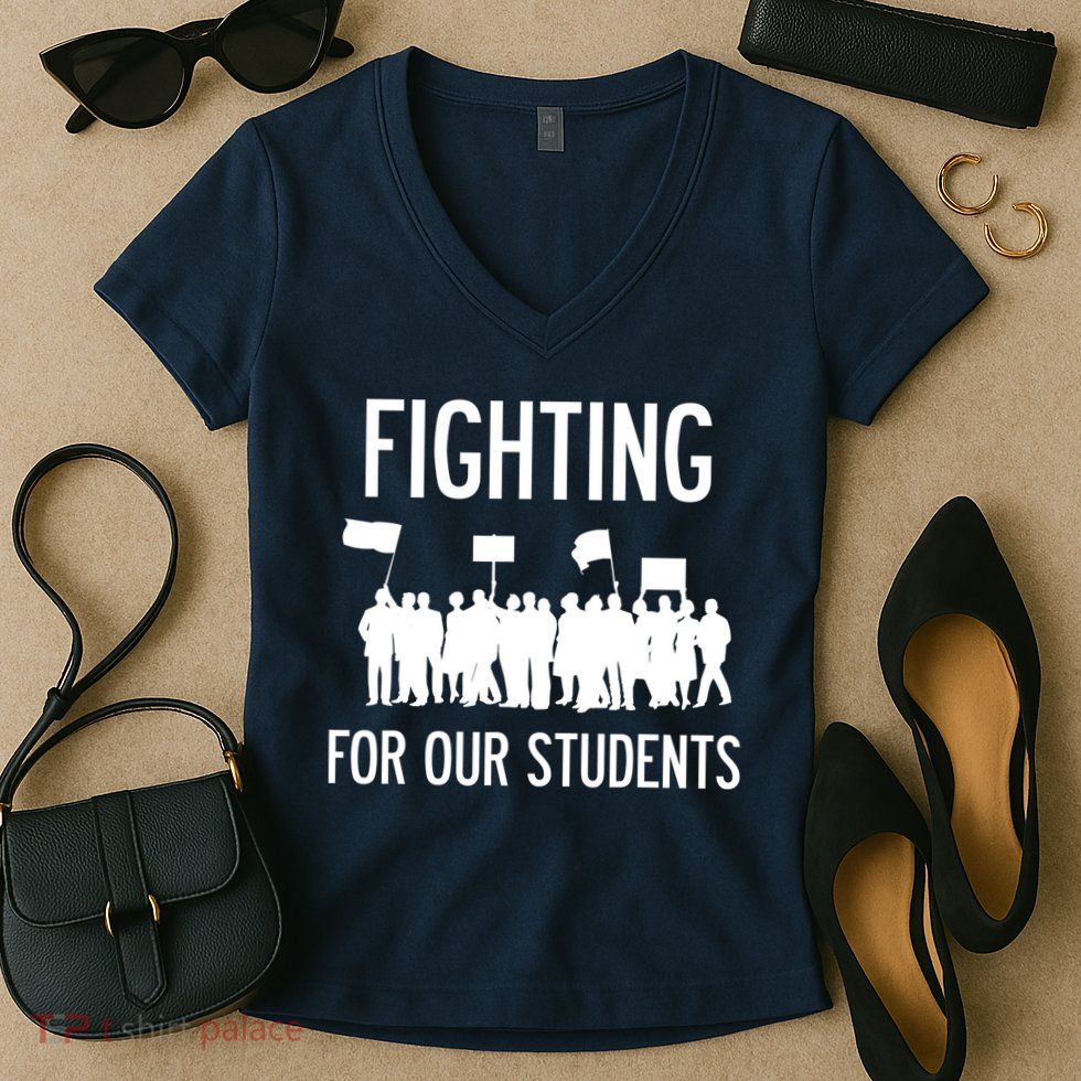LA Teacher Strike Protest Los Angeles Teach Education Union Women's V-Neck T-Shirt