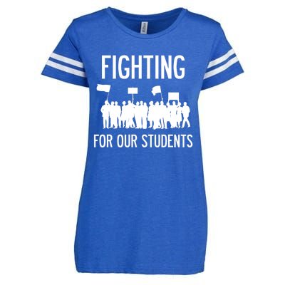 LA Teacher Strike Protest Los Angeles Teach Education Union Enza Ladies Jersey Football T-Shirt