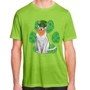 Leprechaun Tonkinese St Patricks Day Shamrock Paw Gift Adult ChromaSoft Performance T-Shirt