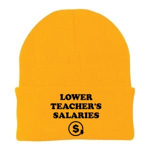 Lower Teachers Salaries Lower Teacher Salaries Knit Cap Winter Beanie