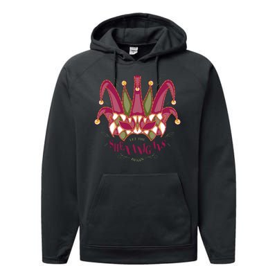 Let The Shenanigans Begin Mardi Gras Performance Fleece Hoodie