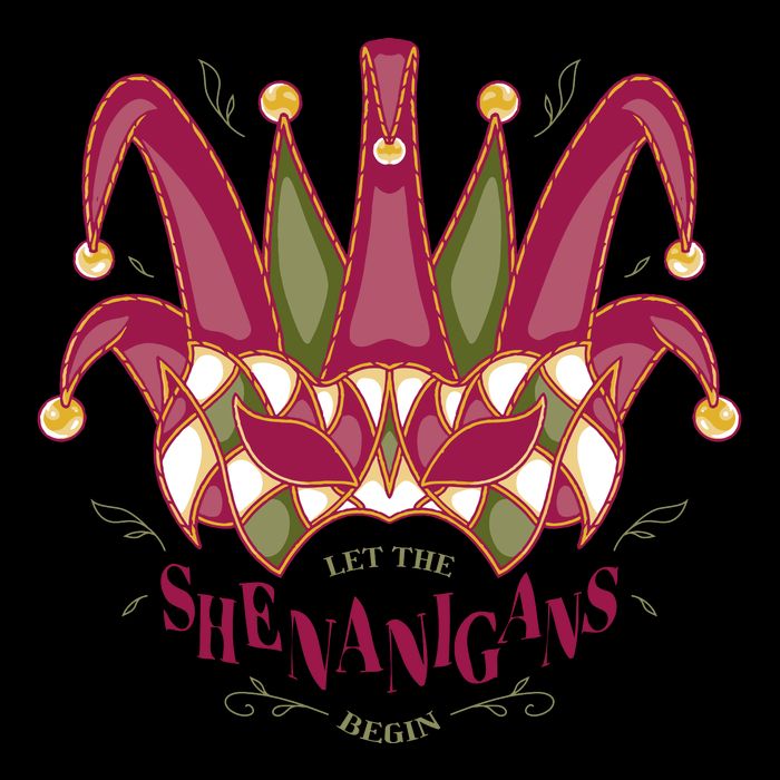Let The Shenanigans Begin Mardi Gras Drawstring Bag