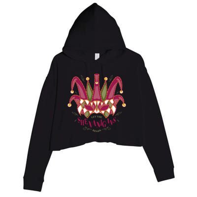 Let The Shenanigans Begin Mardi Gras Crop Fleece Hoodie