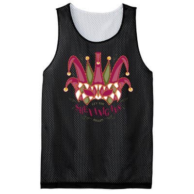 Let The Shenanigans Begin Mardi Gras Mesh Reversible Basketball Jersey Tank