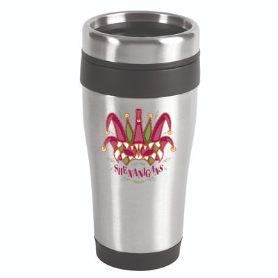 Let The Shenanigans Begin Mardi Gras 16oz Travel Tumbler