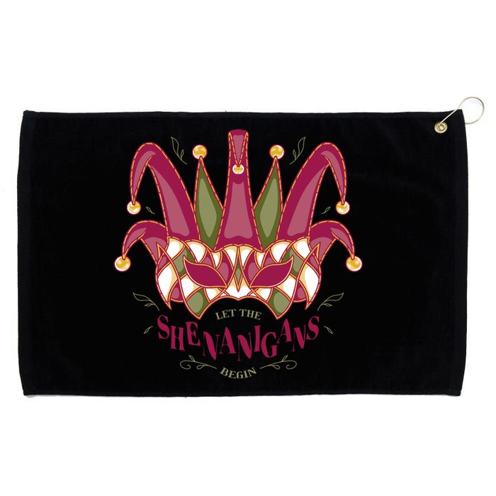 Let The Shenanigans Begin Mardi Gras Grommeted Golf Towel