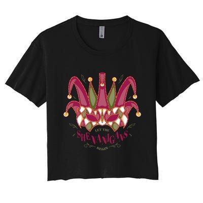Let The Shenanigans Begin Mardi Gras Crop Top