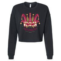 Let The Shenanigans Begin Mardi Gras Cropped Pullover Crew