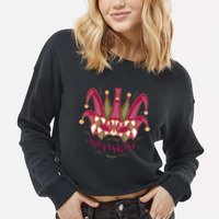 Let The Shenanigans Begin Mardi Gras Cropped Pullover Crew