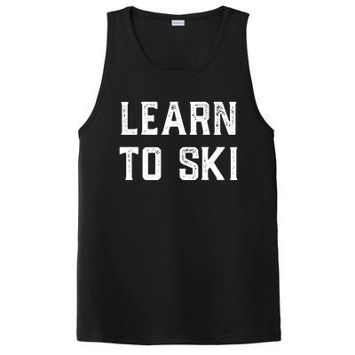 Learn To Ski Gift Motivation And Goals Unisex Gift PosiCharge Competitor Tank