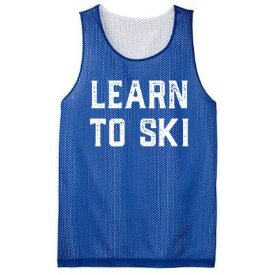 Learn To Ski Gift Motivation And Goals Unisex Gift Mesh Reversible Basketball Jersey Tank