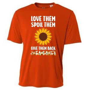 Love Them Spoil Them Give Them Back Grammilife Grandmother Gift Cooling Performance Crew T-Shirt