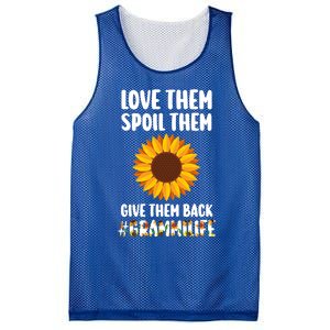 Love Them Spoil Them Give Them Back Grammilife Grandmother Gift Mesh Reversible Basketball Jersey Tank