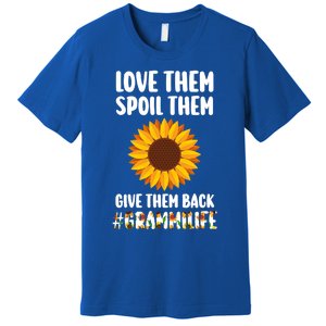 Love Them Spoil Them Give Them Back Grammilife Grandmother Gift Premium T-Shirt