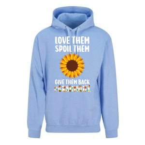 Love Them Spoil Them Give Them Back Grammilife Grandmother Gift Unisex Surf Hoodie