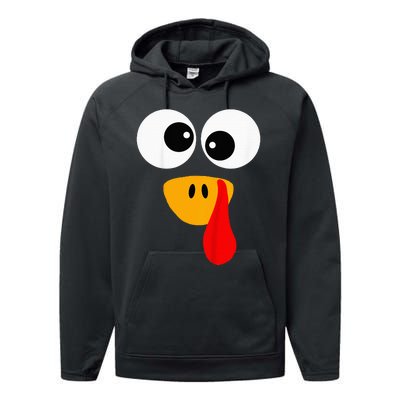 Little Turkey Silly Face Thanksgiving Baby Boy Performance Fleece Hoodie