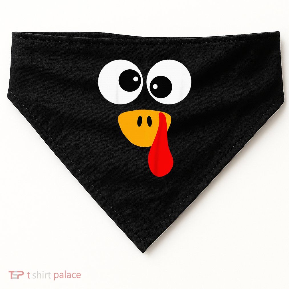 Little Turkey Silly Face Thanksgiving Baby Boy USA-Made Doggie Bandana