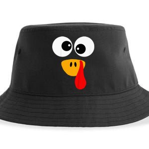 Little Turkey Silly Face Thanksgiving Baby Boy Sustainable Bucket Hat