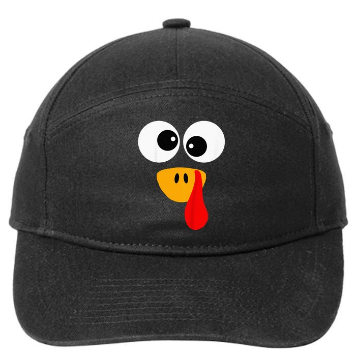 Little Turkey Silly Face Thanksgiving Baby Boy 7-Panel Snapback Hat