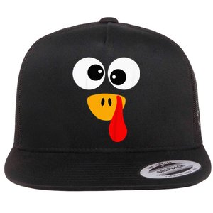 Little Turkey Silly Face Thanksgiving Baby Boy Flat Bill Trucker Hat