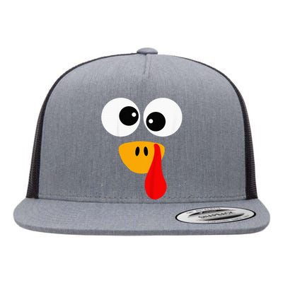 Little Turkey Silly Face Thanksgiving Baby Boy Flat Bill Trucker Hat