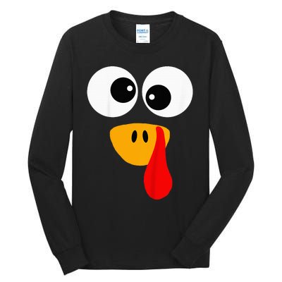 Little Turkey Silly Face Thanksgiving Baby Boy Tall Long Sleeve T-Shirt