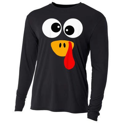 Little Turkey Silly Face Thanksgiving Baby Boy Cooling Performance Long Sleeve Crew