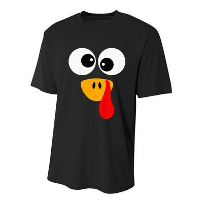 Little Turkey Silly Face Thanksgiving Baby Boy Youth Performance Sprint T-Shirt