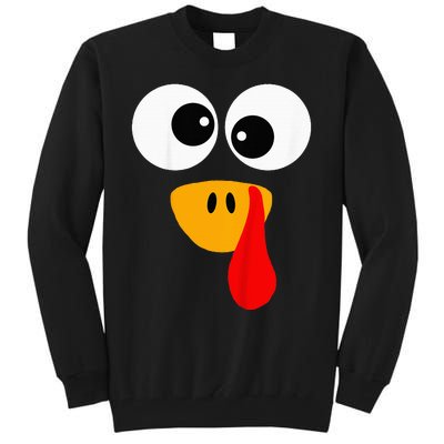 Little Turkey Silly Face Thanksgiving Baby Boy Tall Sweatshirt