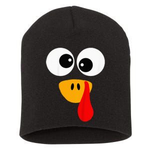 Little Turkey Silly Face Thanksgiving Baby Boy Short Acrylic Beanie