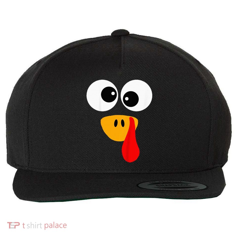 Little Turkey Silly Face Thanksgiving Baby Boy Wool Snapback Cap
