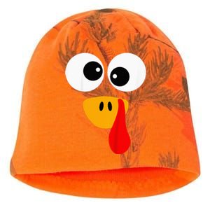 Little Turkey Silly Face Thanksgiving Baby Boy Kati - Camo Knit Beanie