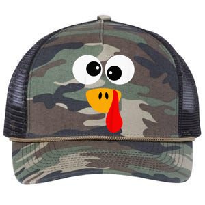 Little Turkey Silly Face Thanksgiving Baby Boy Retro Rope Trucker Hat Cap