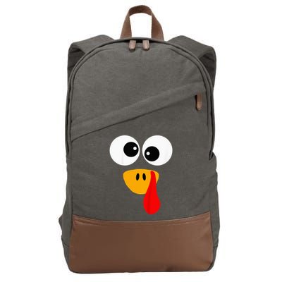 Little Turkey Silly Face Thanksgiving Baby Boy Cotton Canvas Backpack