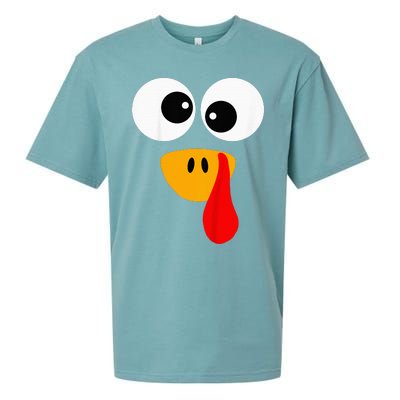 Little Turkey Silly Face Thanksgiving Baby Boy Sueded Cloud Jersey T-Shirt