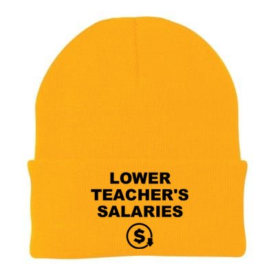 Lower Teachers Salaries Lower Teacher Salaries Knit Cap Winter Beanie