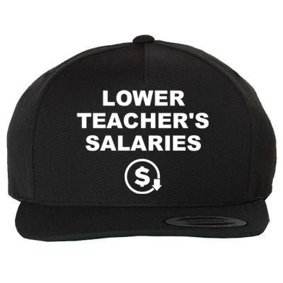 Lower Teachers Salaries Lower Teacher Salaries Wool Snapback Cap