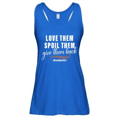 Love Them Spoil Them Give Them Back Grandma Life Cute Gift Ladies Essential Flowy Tank