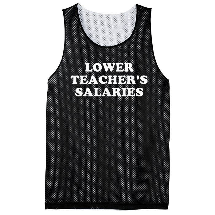 Lower Teacher Salaries Mesh Reversible Basketball Jersey Tank