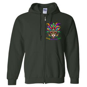 Let The Shenanigans Begin Jester Mask Beads Full Zip Hoodie