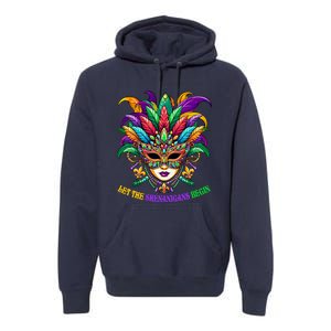 Let The Shenanigans Begin Jester Mask Beads Premium Hoodie