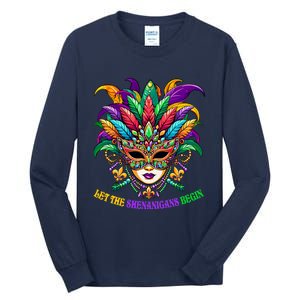 Let The Shenanigans Begin Jester Mask Beads Tall Long Sleeve T-Shirt