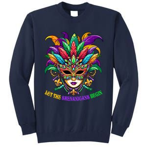 Let The Shenanigans Begin Jester Mask Beads Tall Sweatshirt