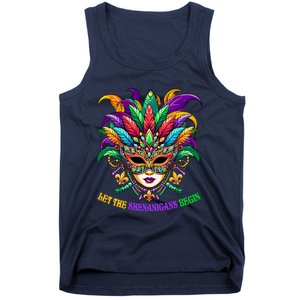 Let The Shenanigans Begin Jester Mask Beads Tank Top