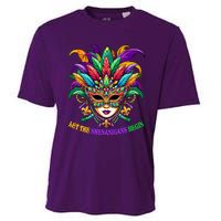 Let The Shenanigans Begin Jester Mask Beads Cooling Performance Crew T-Shirt